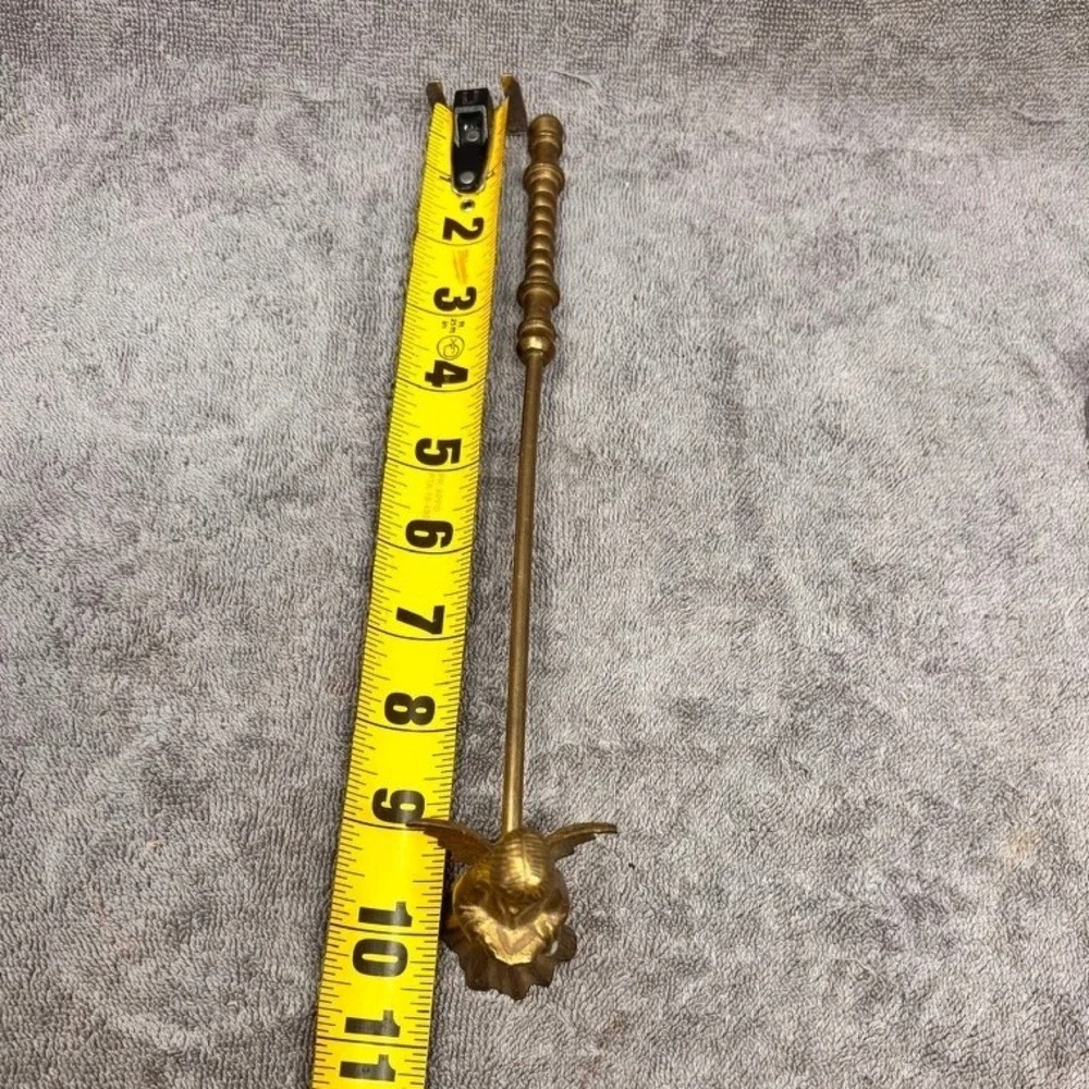 Vintage Brass Angel Candle Snuffer Long Handle Figural Christmas Decor